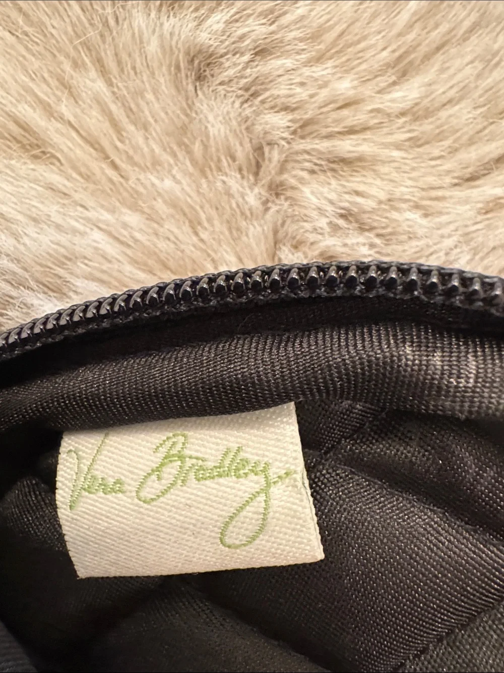 Vera Bradley Black Floral Quilted Wristlet